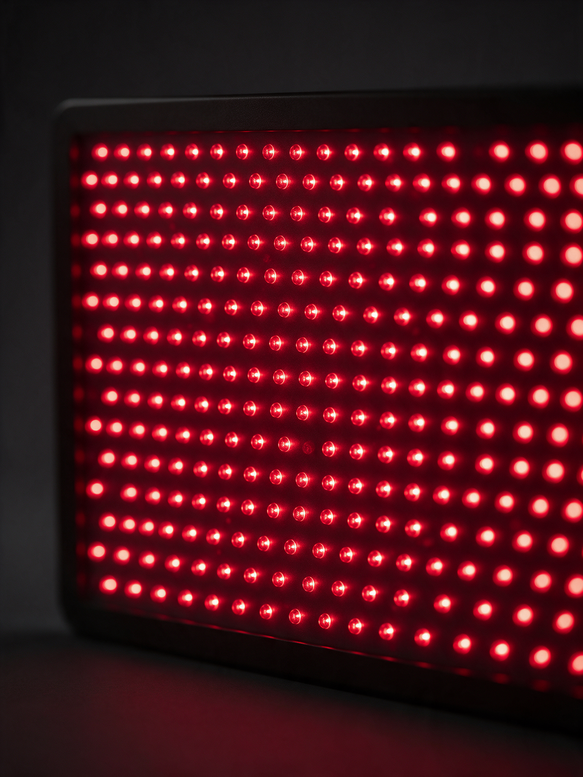Panel de luz roja en detalle